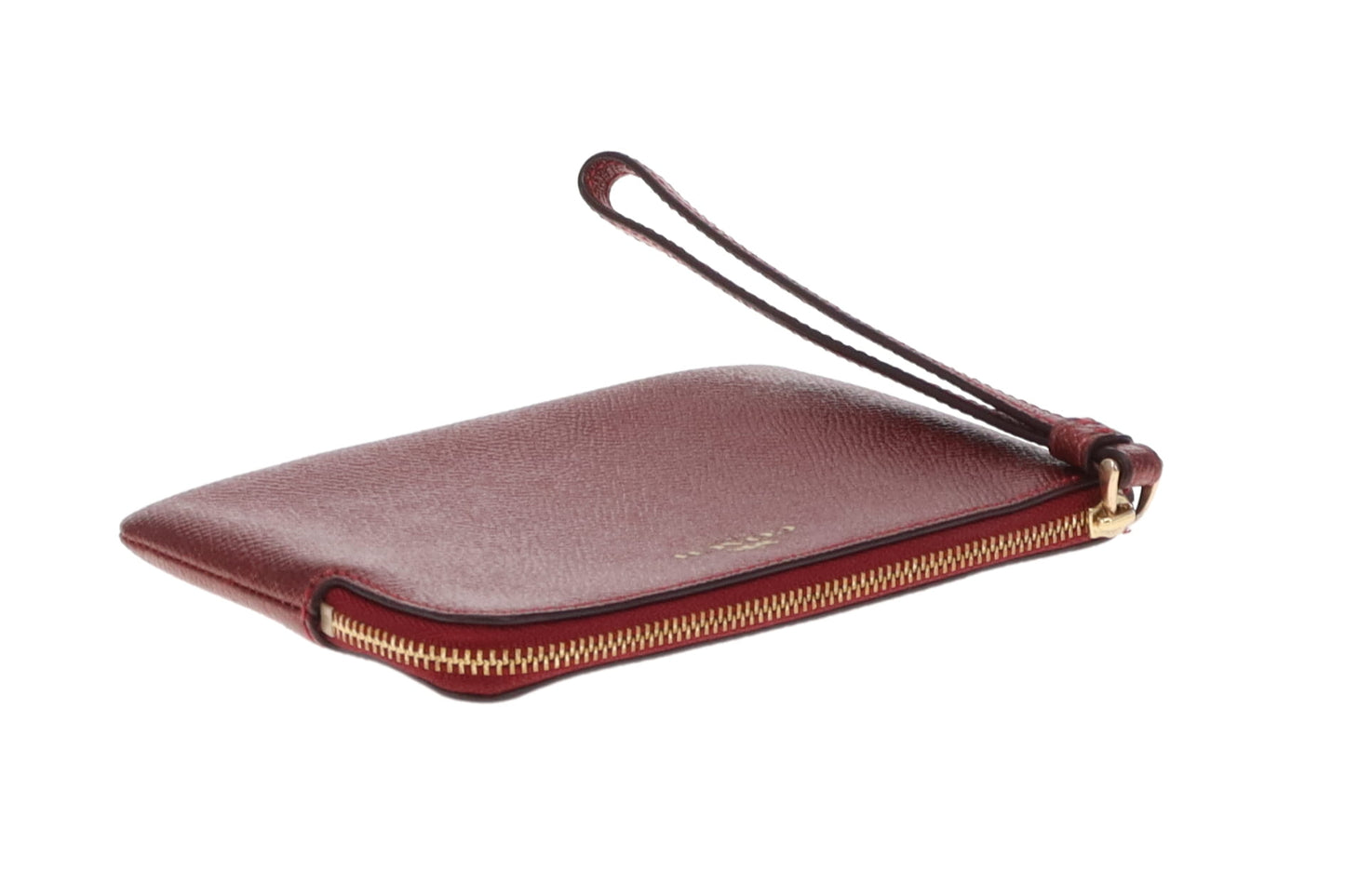 Coach Metallic Corner Zip Wristlet Pouch