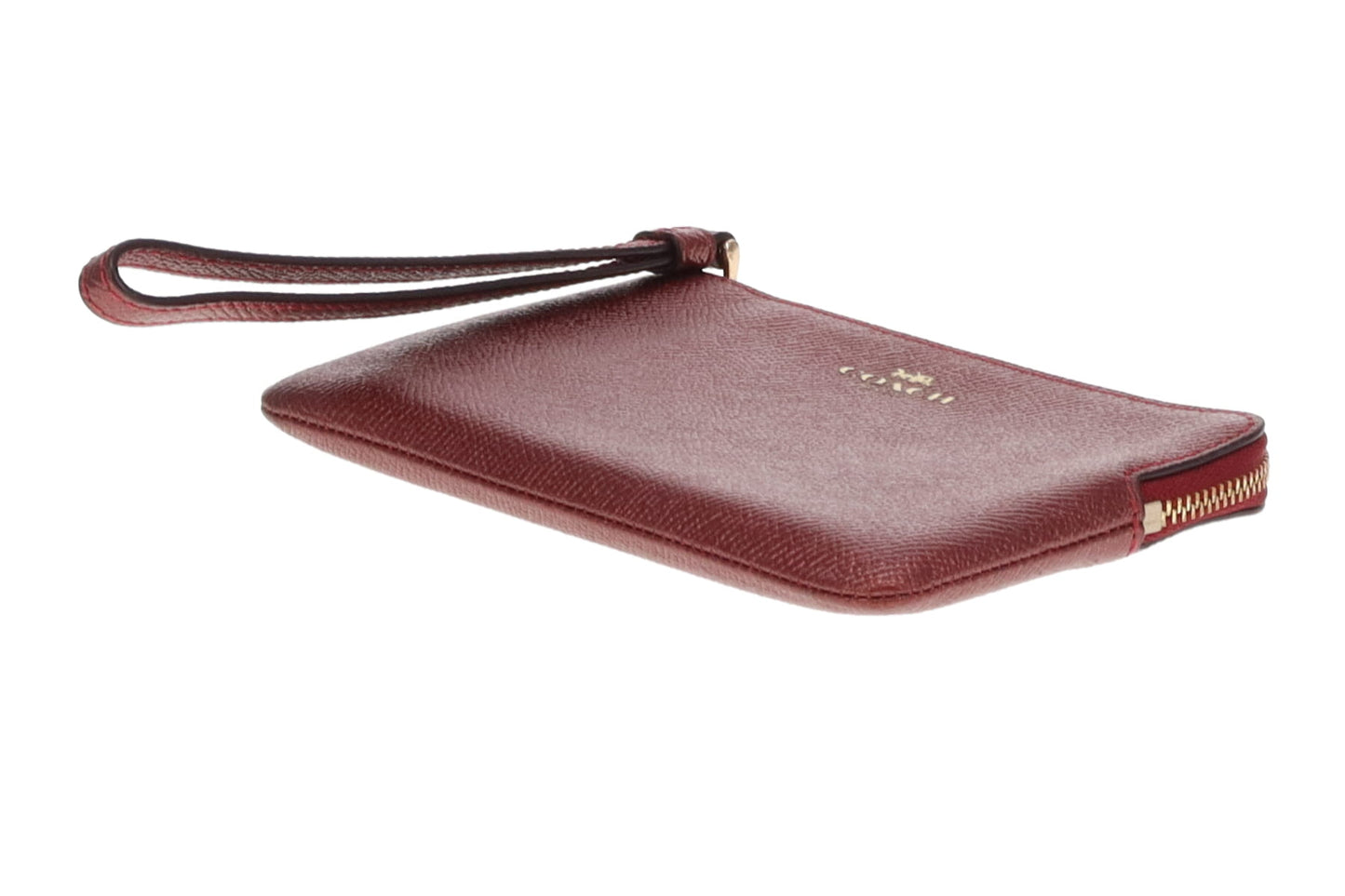 Coach Metallic Corner Zip Wristlet Pouch