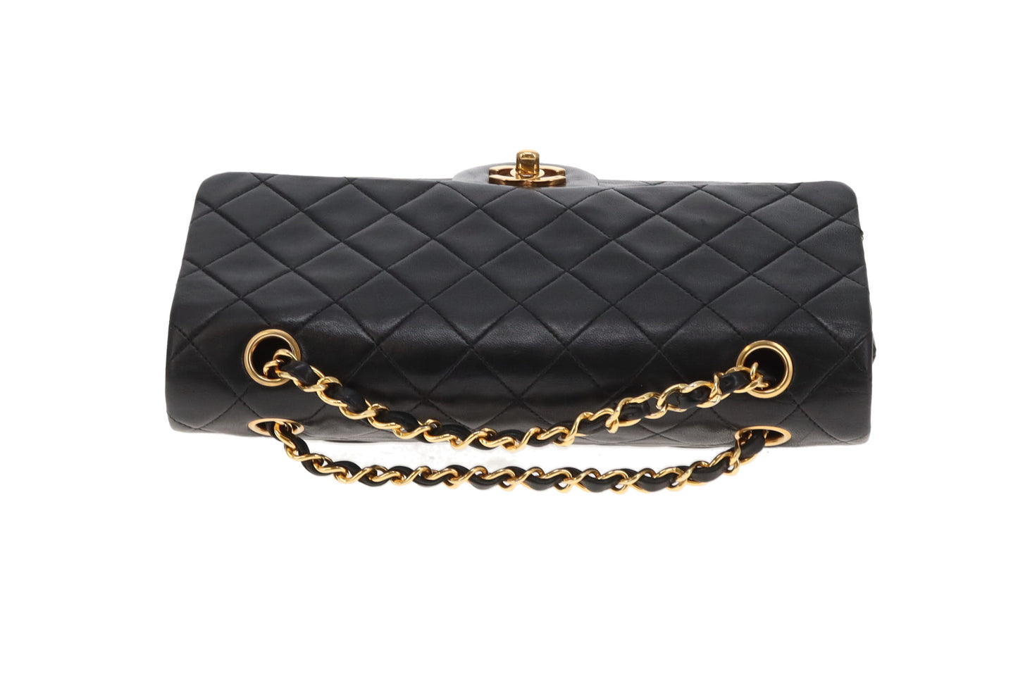Chanel Classic Double Flap Medium Black Gold HW 91-94