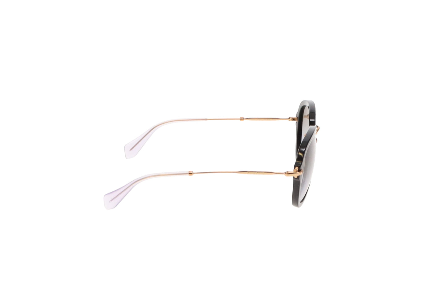 Miu Miu SMU03Q Black and Gold Aviator Style Sunglasses