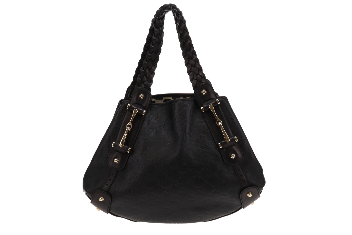 Gucci Black Guccissima Pelham Hobo Bag
