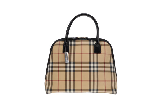 Burberry Vintage House Check Dome Tote