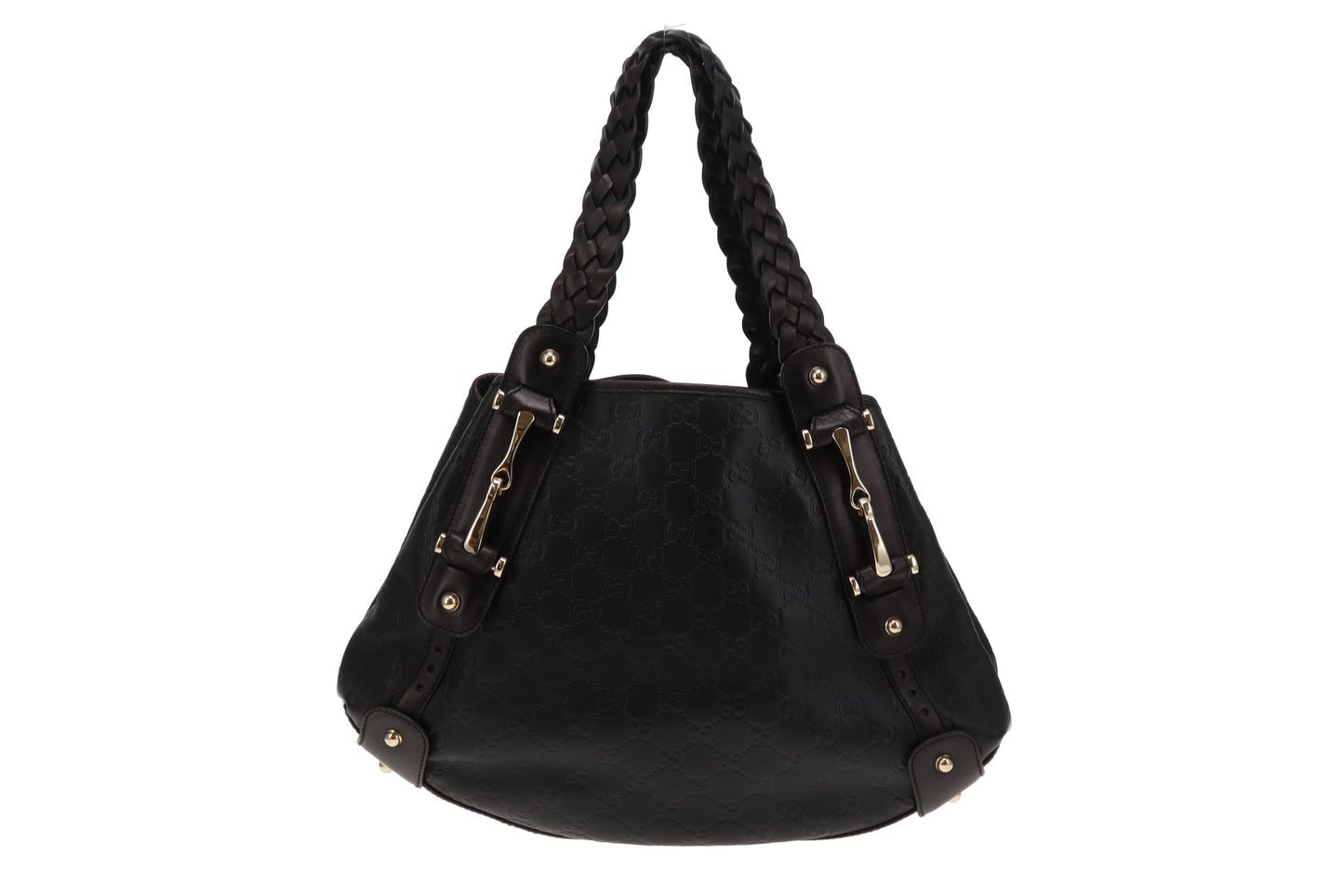 Gucci Black Guccissima Pelham Hobo Bag