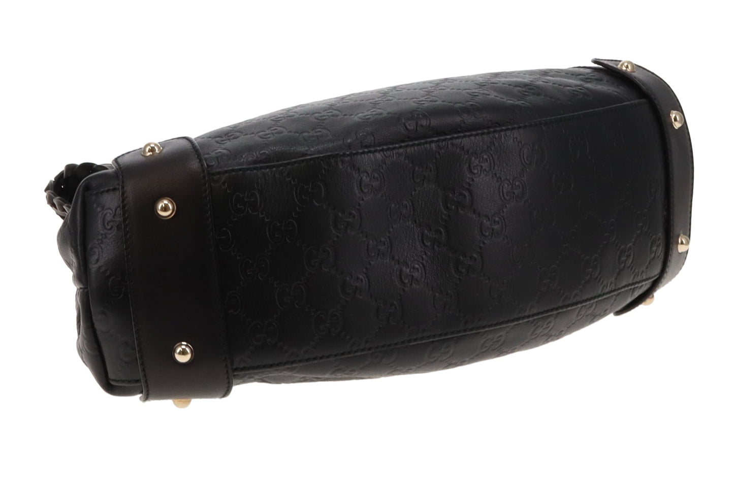Gucci Black Guccissima Pelham Hobo Bag