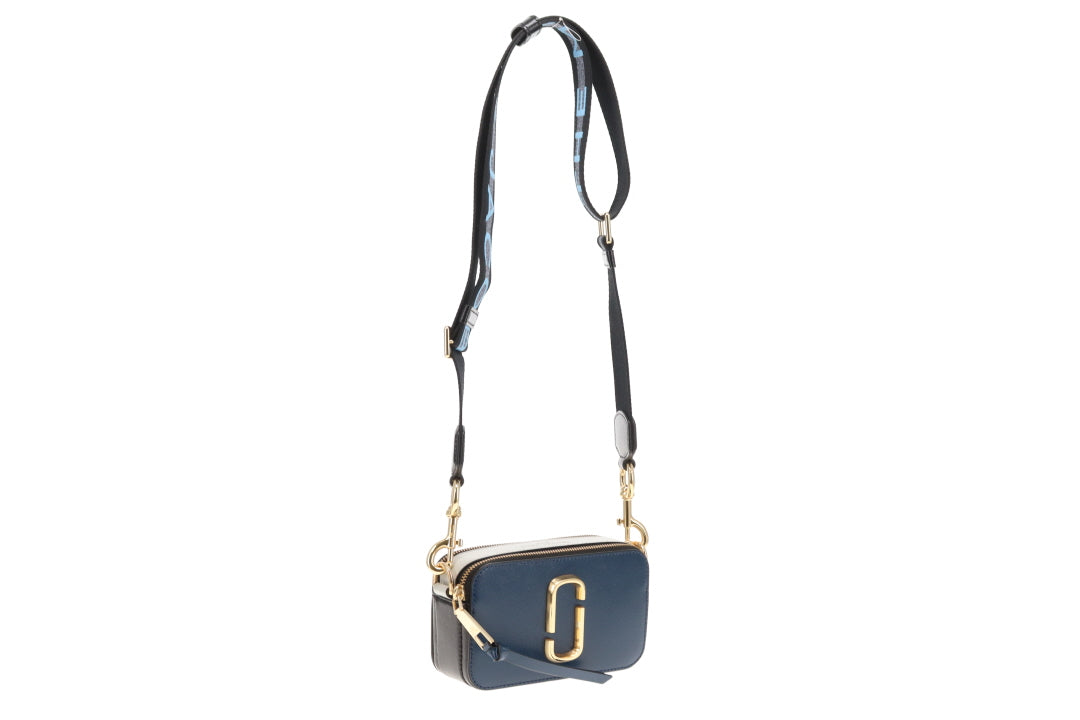 Marc Jacobs The Snapshot New Blue Sea With Logo Strap