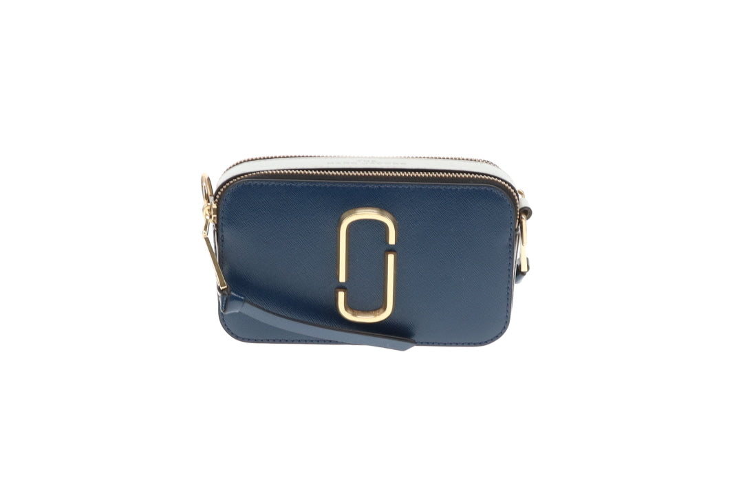 Marc Jacobs The Snapshot New Blue Sea With Logo Strap