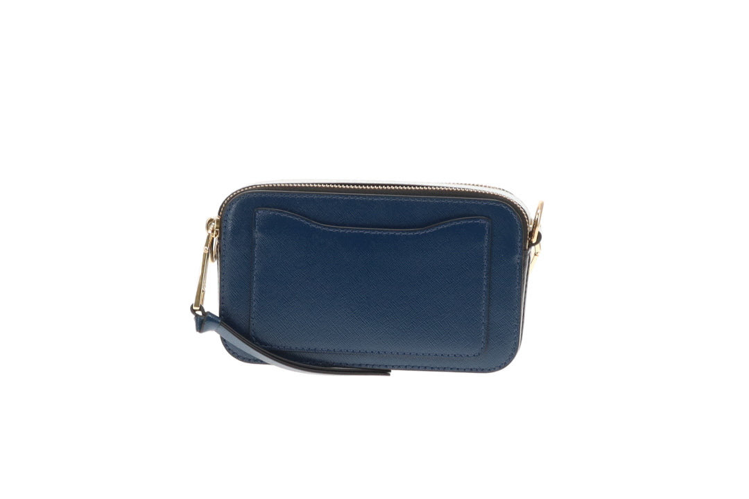 Marc Jacobs The Snapshot New Blue Sea With Logo Strap