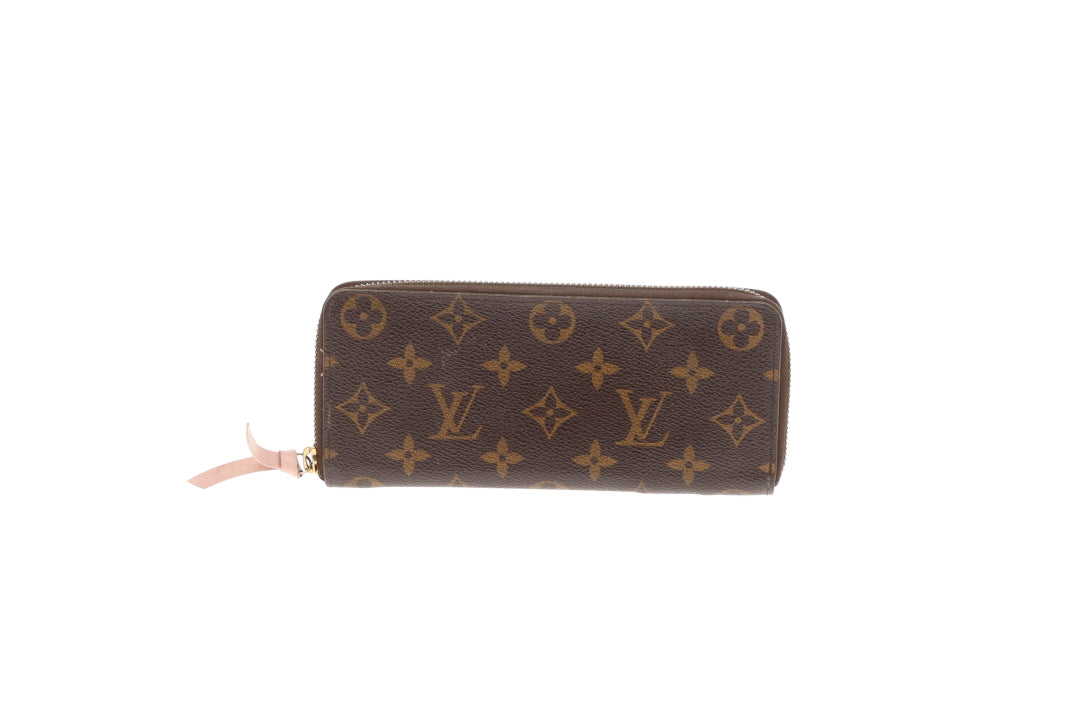 Louis Vuitton Clemence Wallet Monogram & Rose Ballerine GI1186