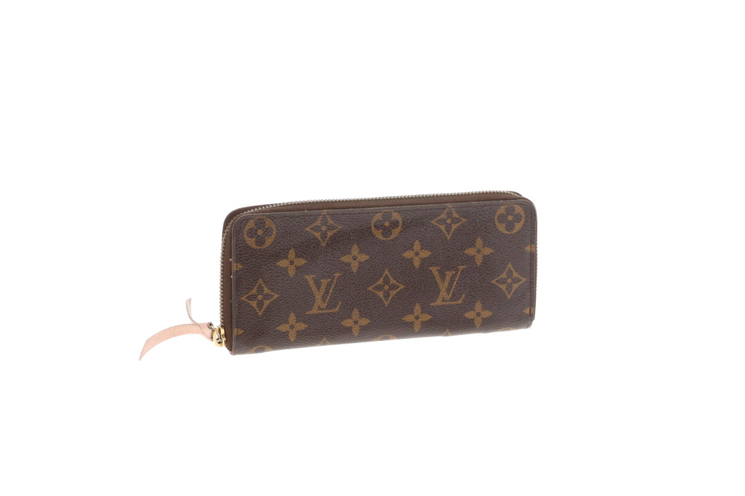 Louis Vuitton Clemence Wallet Monogram & Rose Ballerine GI1186