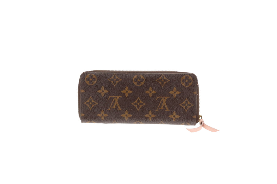 Louis Vuitton Clemence Wallet Monogram & Rose Ballerine GI1186
