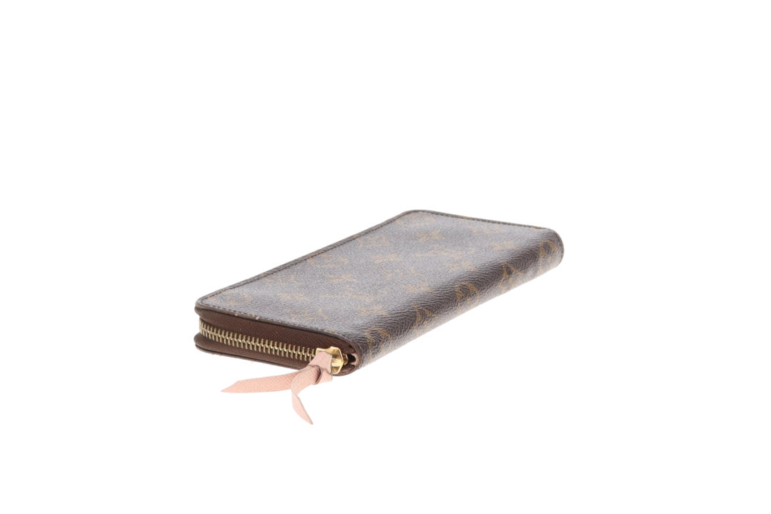 Louis Vuitton Clemence Wallet Monogram & Rose Ballerine GI1186