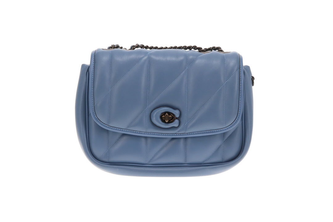 Coach Madison Quilted Pillow Shoulder Bag Blue