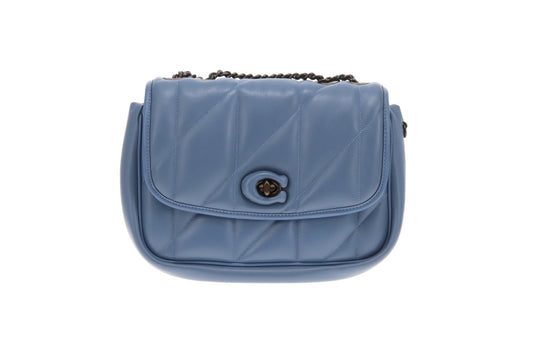 Coach Madison Quilted Pillow Shoulder Bag Blue