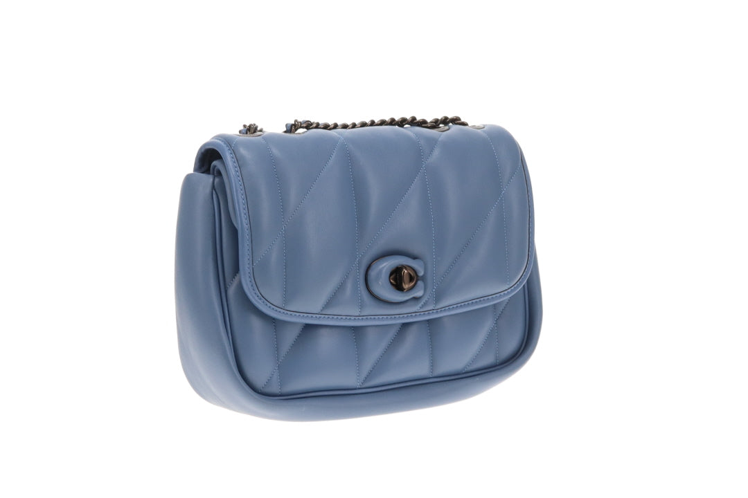 Coach Madison Quilted Pillow Shoulder Bag Blue