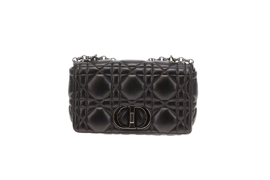 Dior Caro Medium Black Macrocannage Lambskin 2021