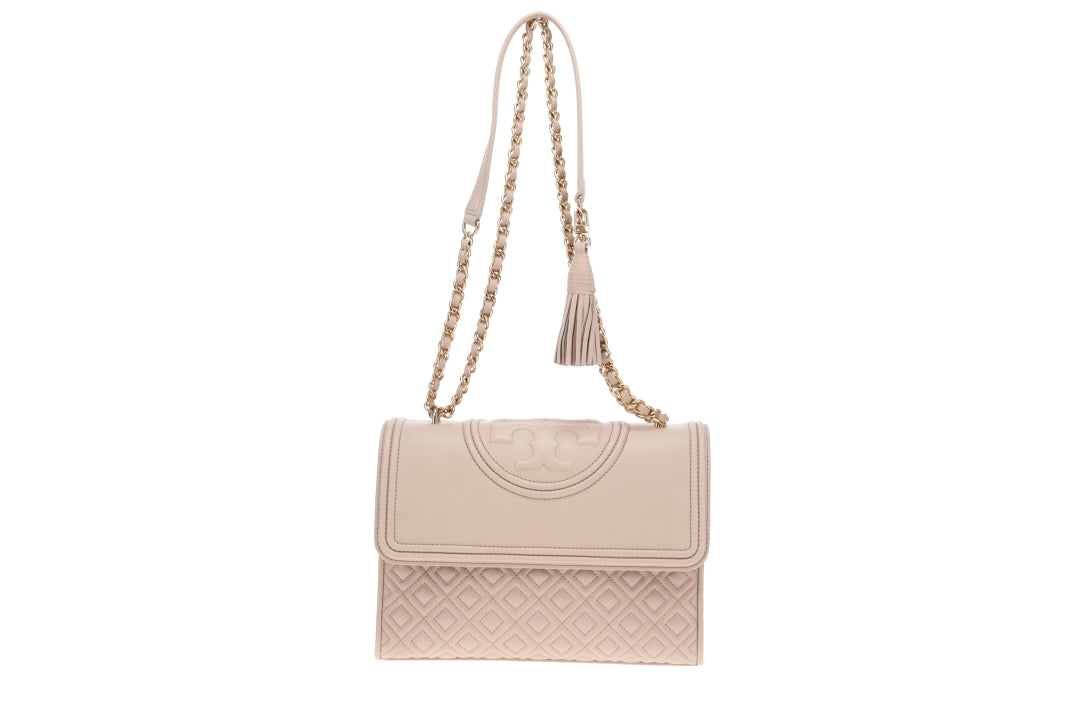 Tory Burch Fleming Bag Beige GHW