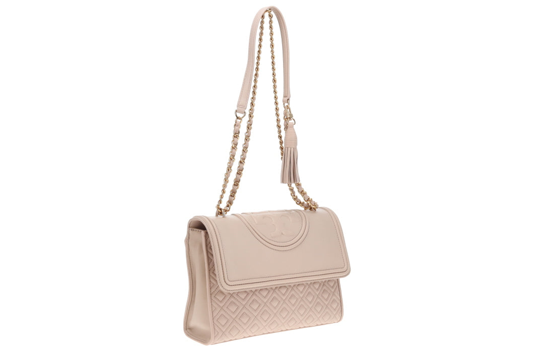 Tory Burch Fleming Bag Beige GHW