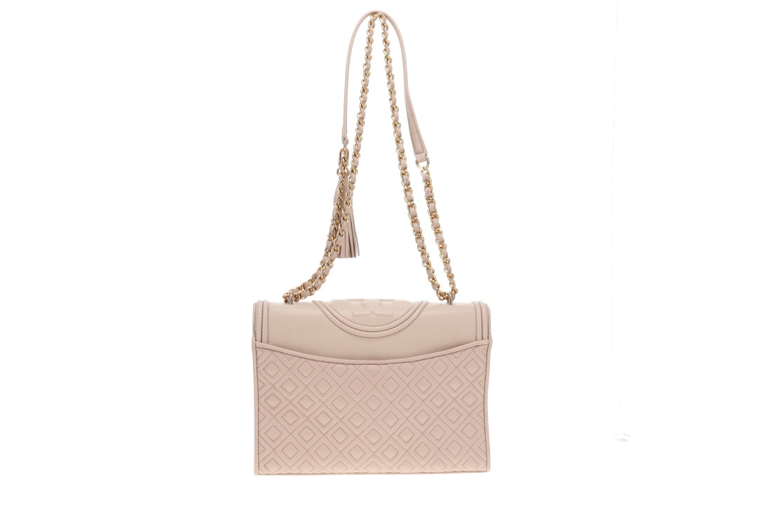 Tory Burch Fleming Bag Beige GHW