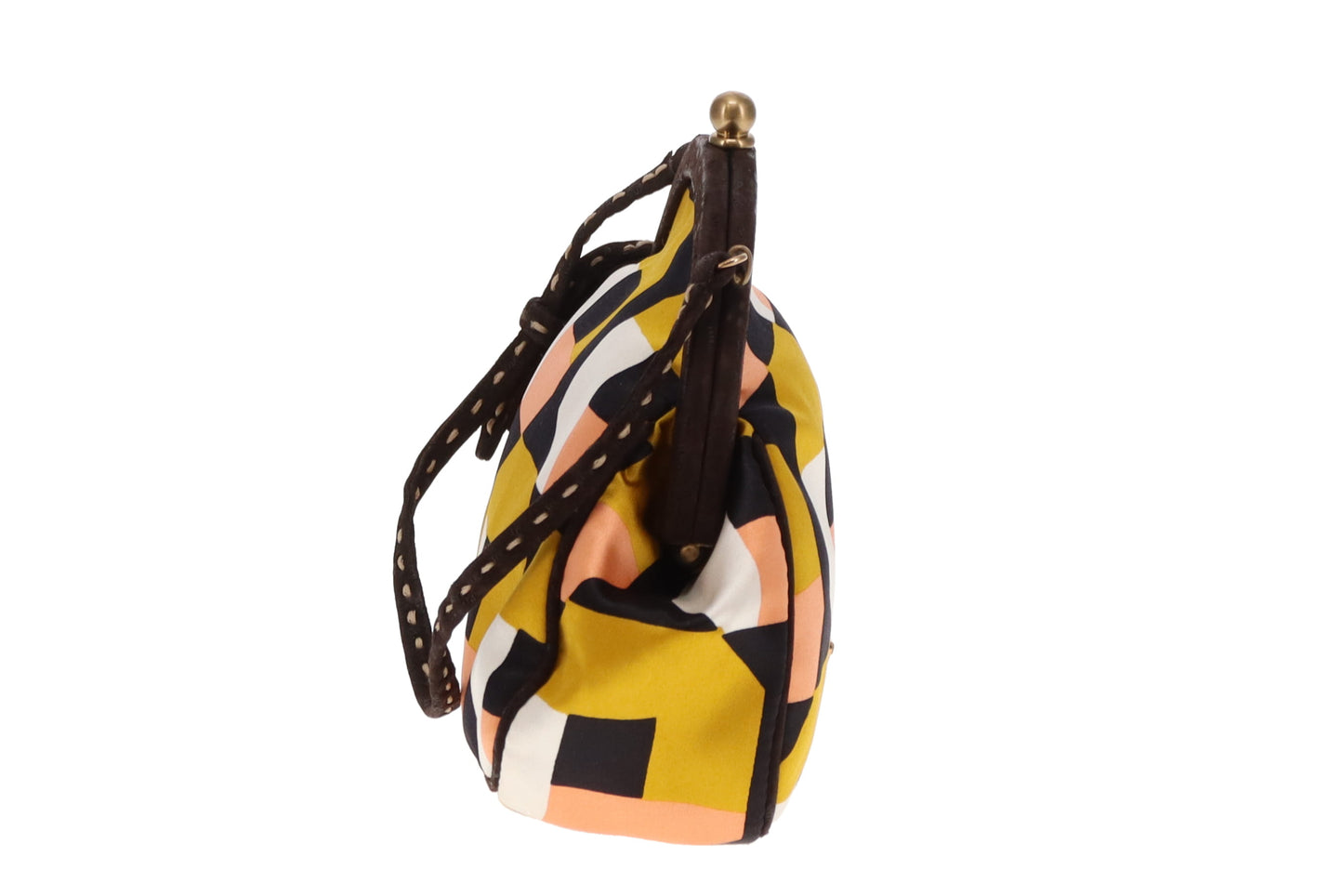 Prada Kisslock Pouch on Strap Multi Silk