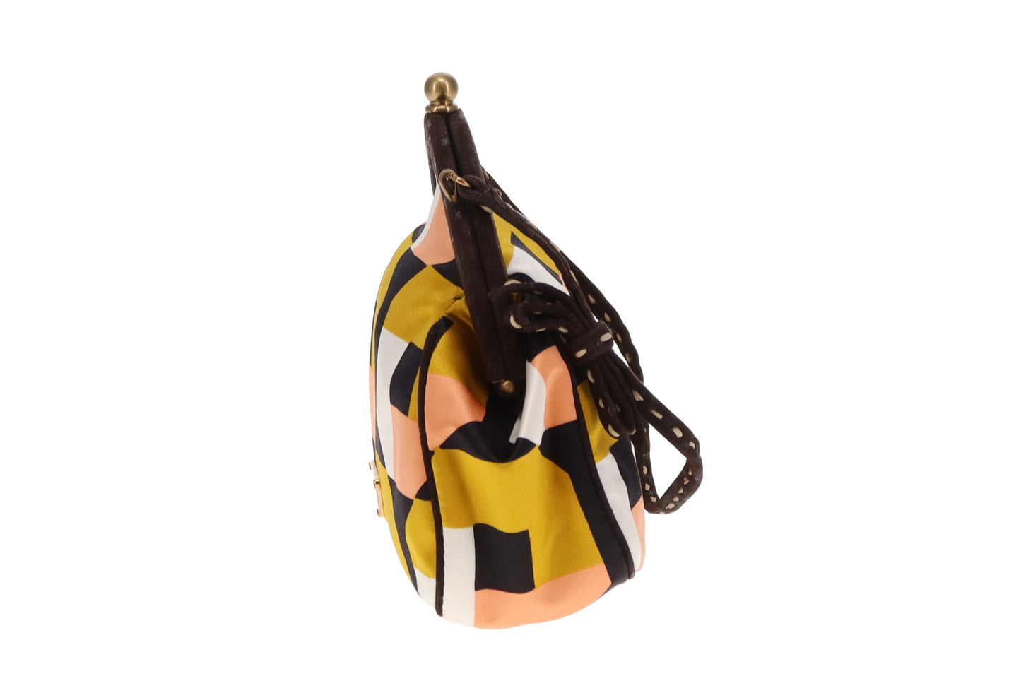 Prada Kisslock Pouch on Strap Multi Silk