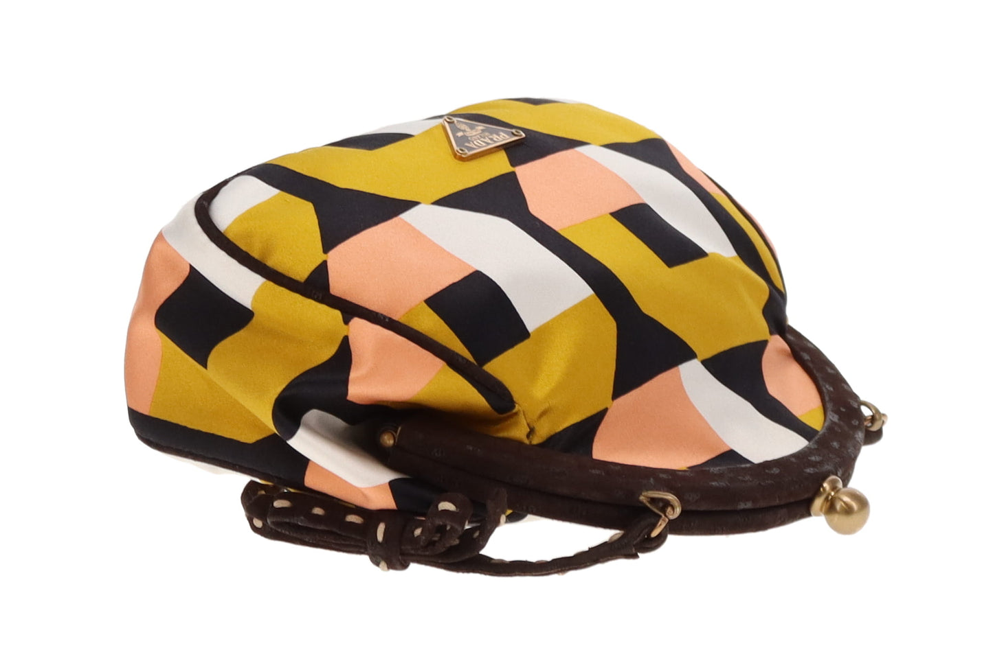 Prada Kisslock Pouch on Strap Multi Silk