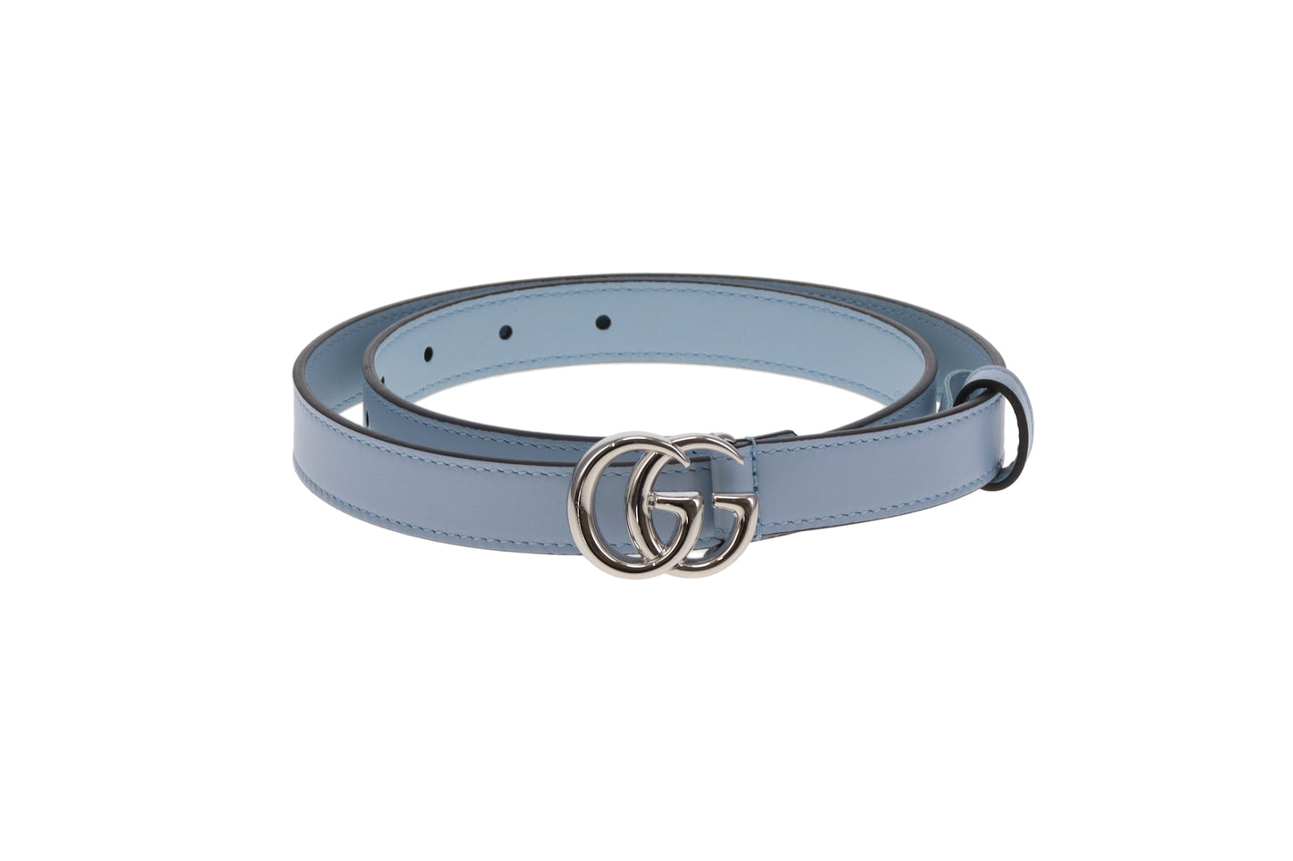 Gucci Belt Thin Baby Blue SHW 75cm