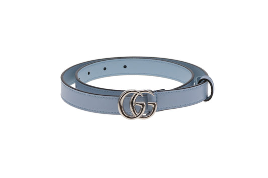 Gucci Belt Thin Baby Blue SHW 75cm