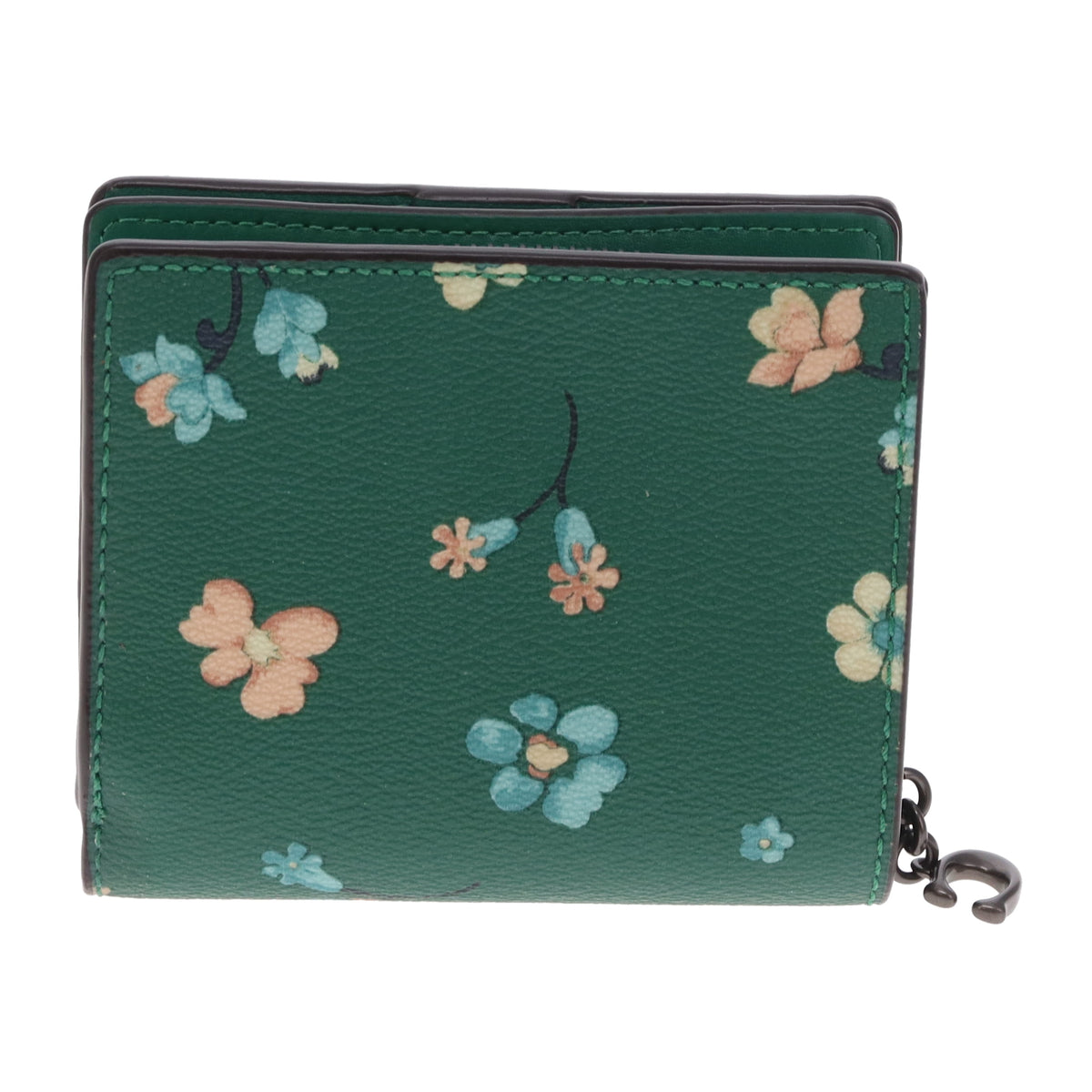 Coach Snap Wallet In Mystical Floral Print Green