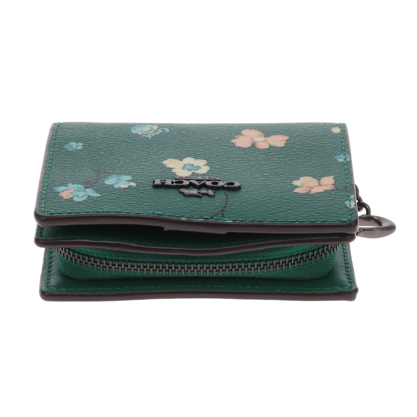 Coach Snap Wallet In Mystical Floral Print Green