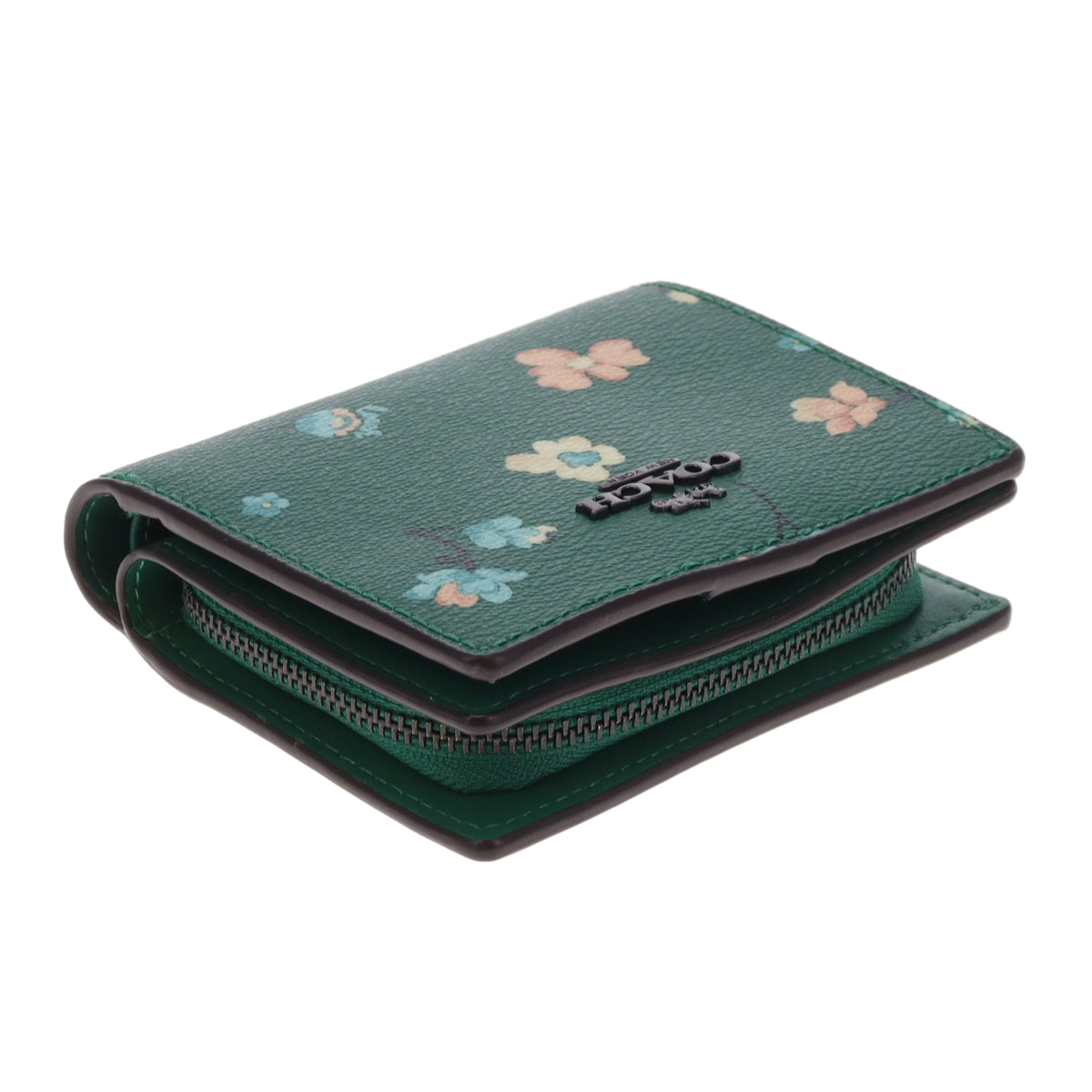 Coach Snap Wallet In Mystical Floral Print Green