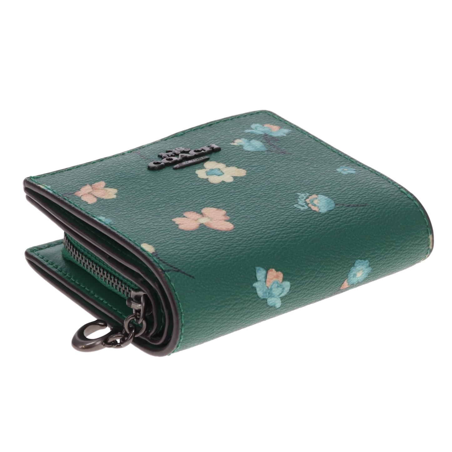 Coach Snap Wallet In Mystical Floral Print Green