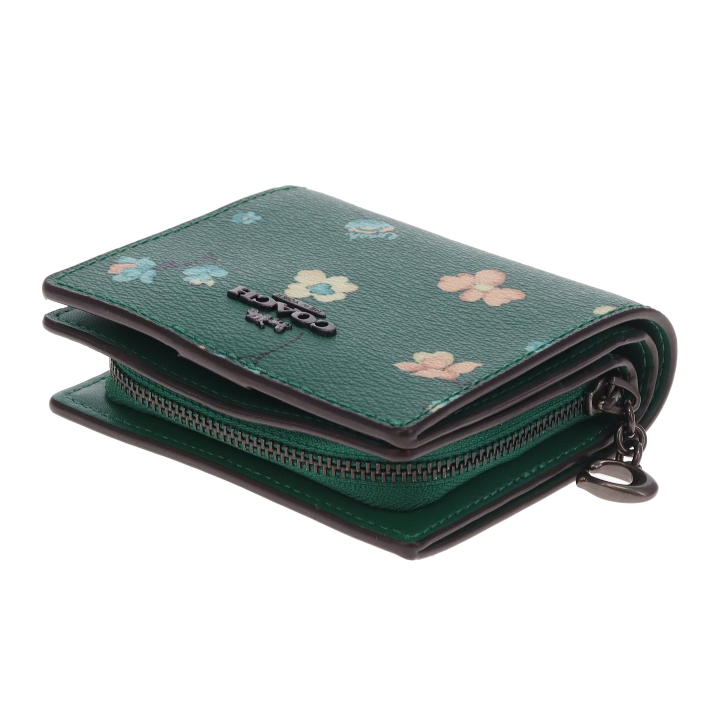 Coach Snap Wallet In Mystical Floral Print Green