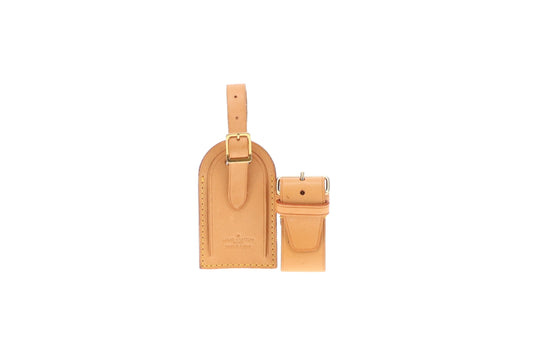 Louis Vuitton Luggage Tag and Poignet Set Vachetta
