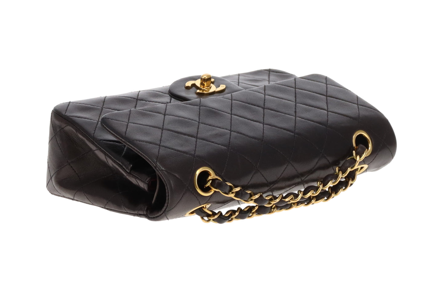 Chanel Classic Double Flap Small Dark Brown Lambskin GHW 1994/96