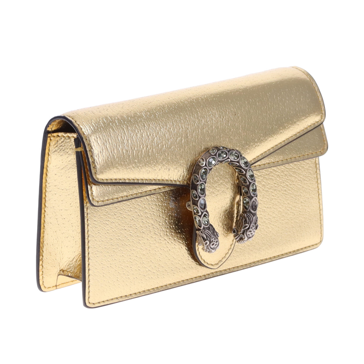 Gucci Dionysus Super Mini en cuir doré