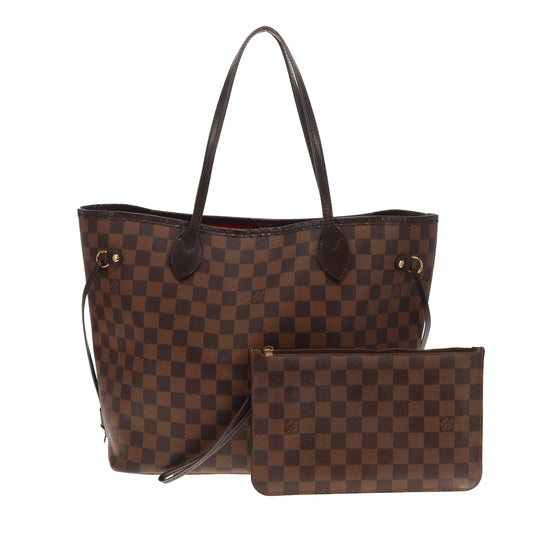 Louis Vuitton Neverfull Tote MM Damier Ebene with Pochette GI2178 - 2018