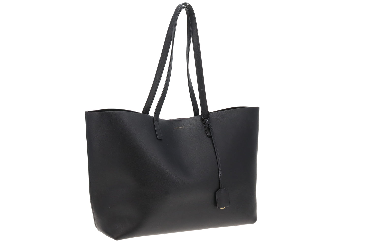 Saint Laurent East West Shopping Tote Black Leather 2021