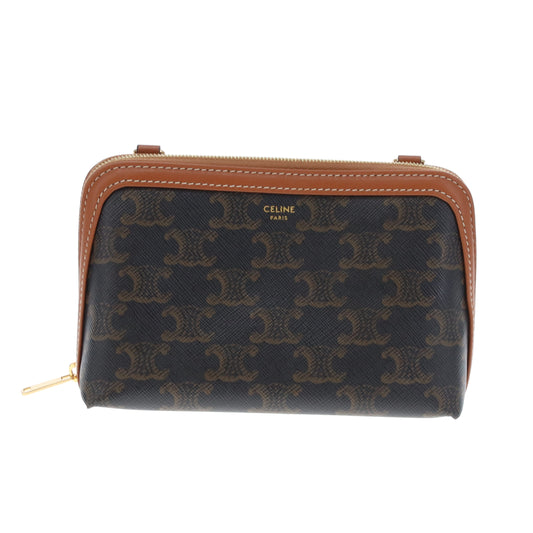 Celine Mini Clutch on Chain Triomphe Canvas 2022