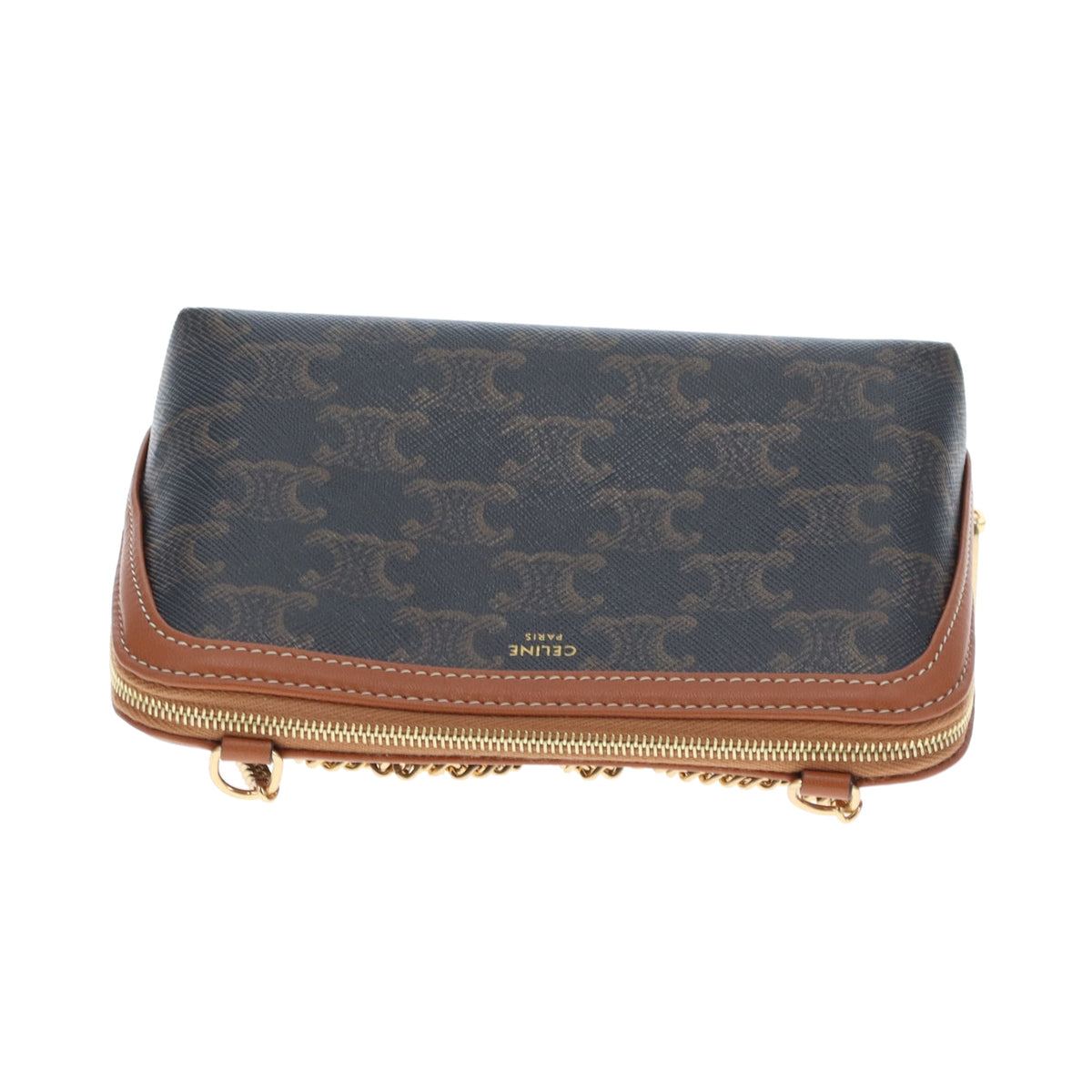 Celine Mini Clutch on Chain Triomphe Canvas 2022