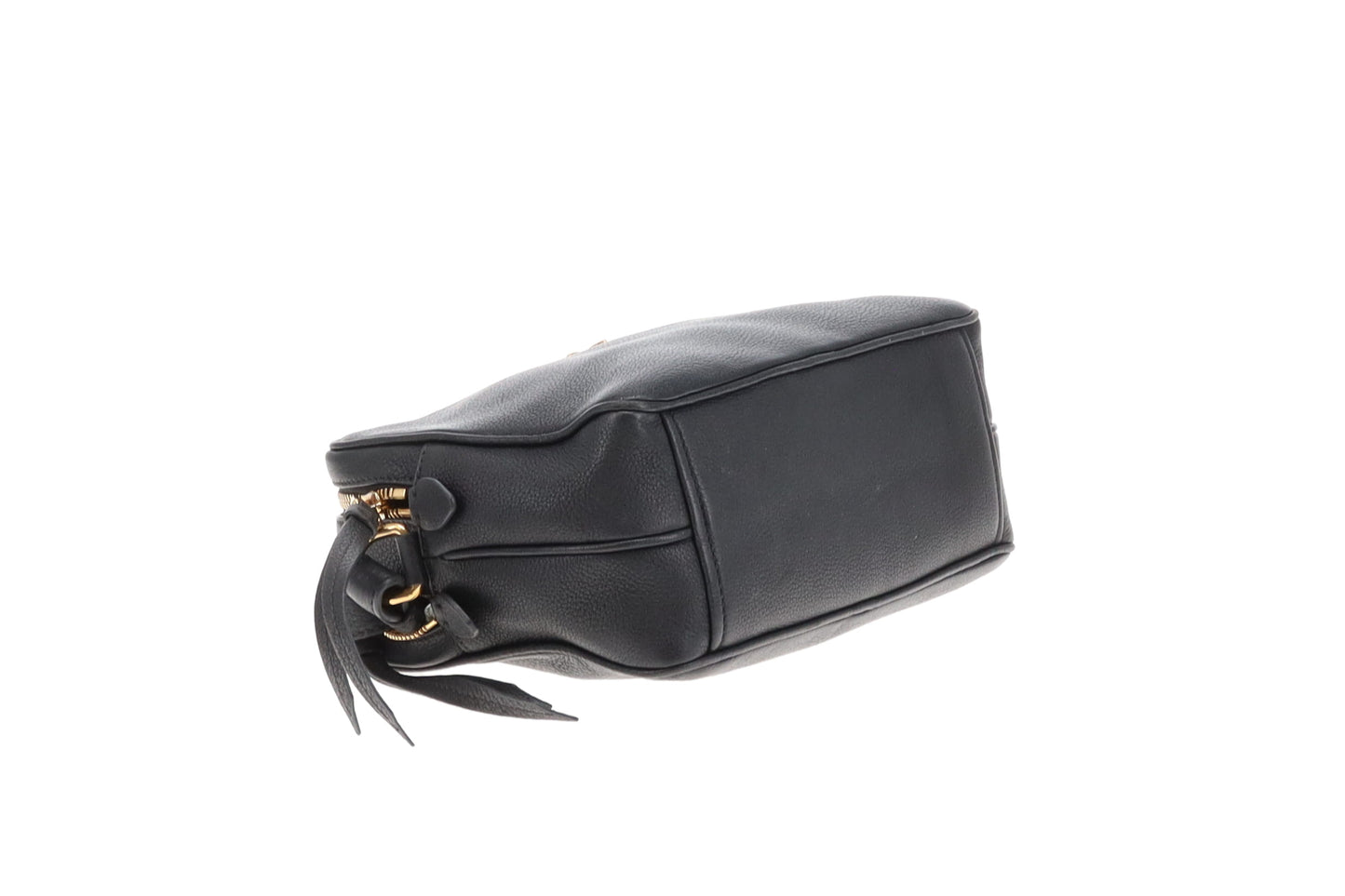 Prada Double Zip Camera Bag Black Leather GHW