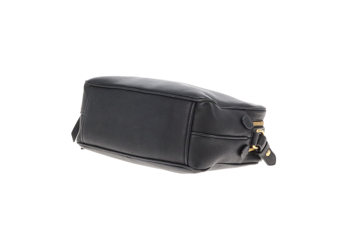 Prada Double Zip Camera Bag Black Leather GHW