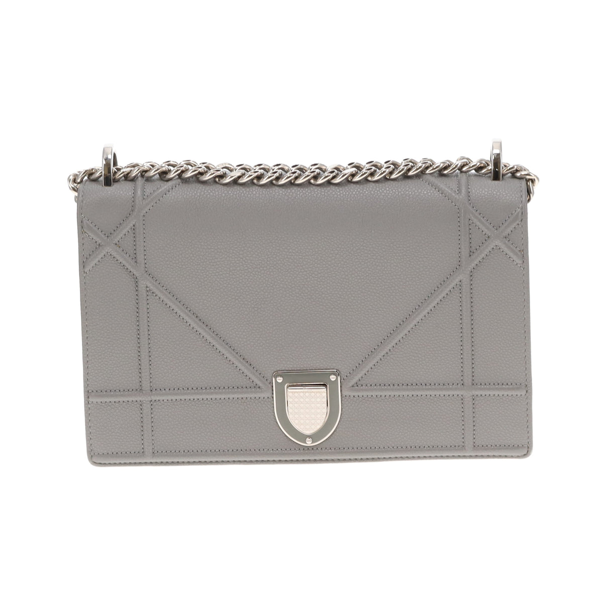 Dior Diorama Flap Grey Leather SHW 2016