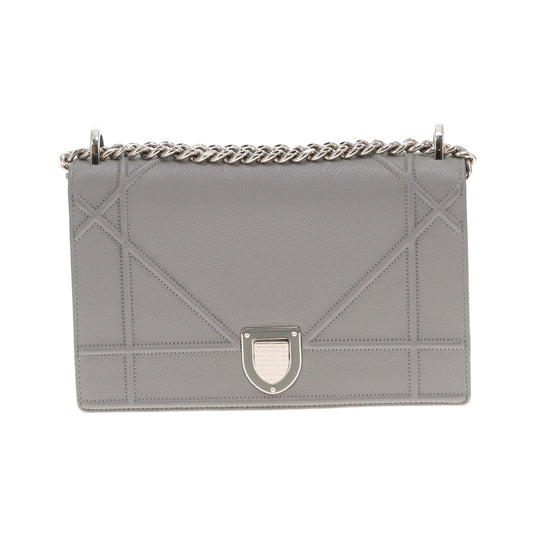 Dior Diorama Flap Grey Leather SHW 2016