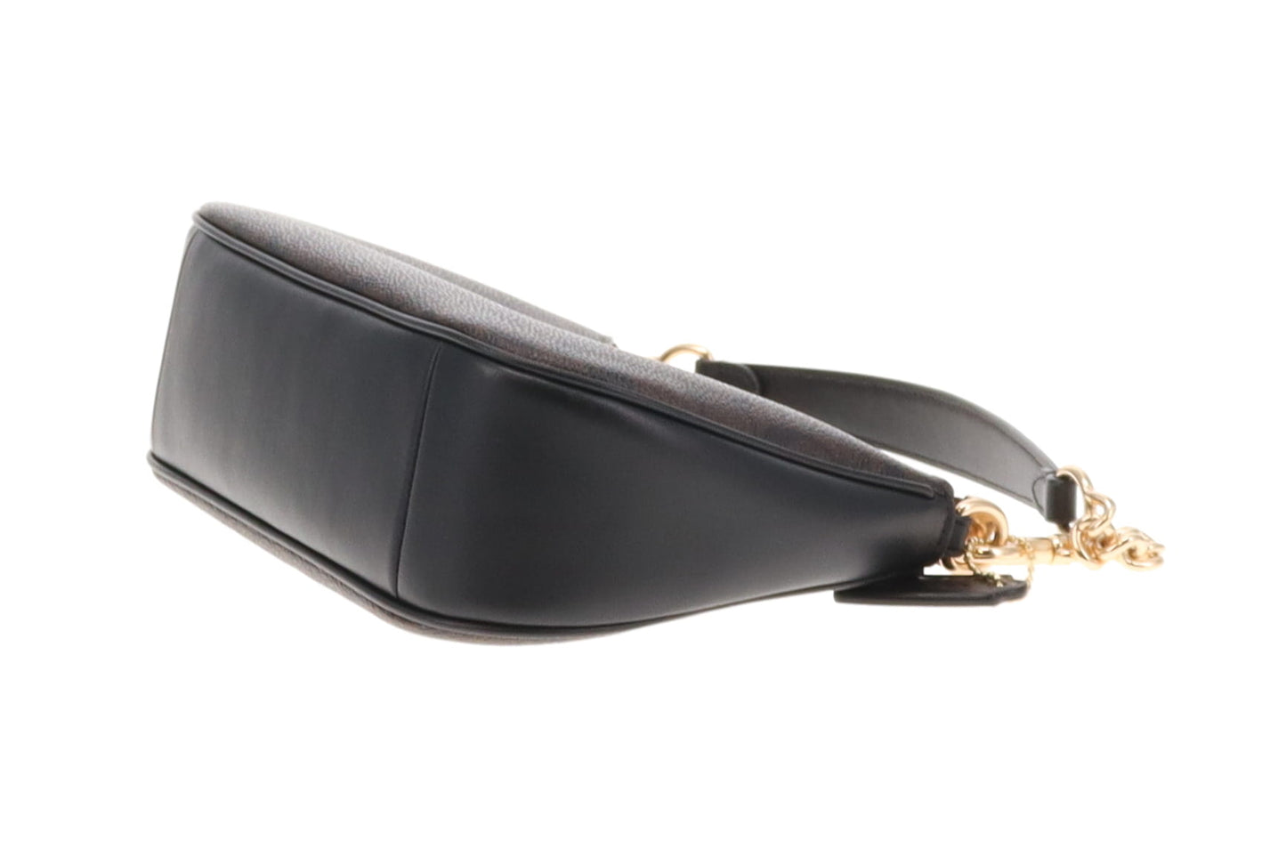 Coach Teri Signature Convertible Shoulder Bag Dark Brown