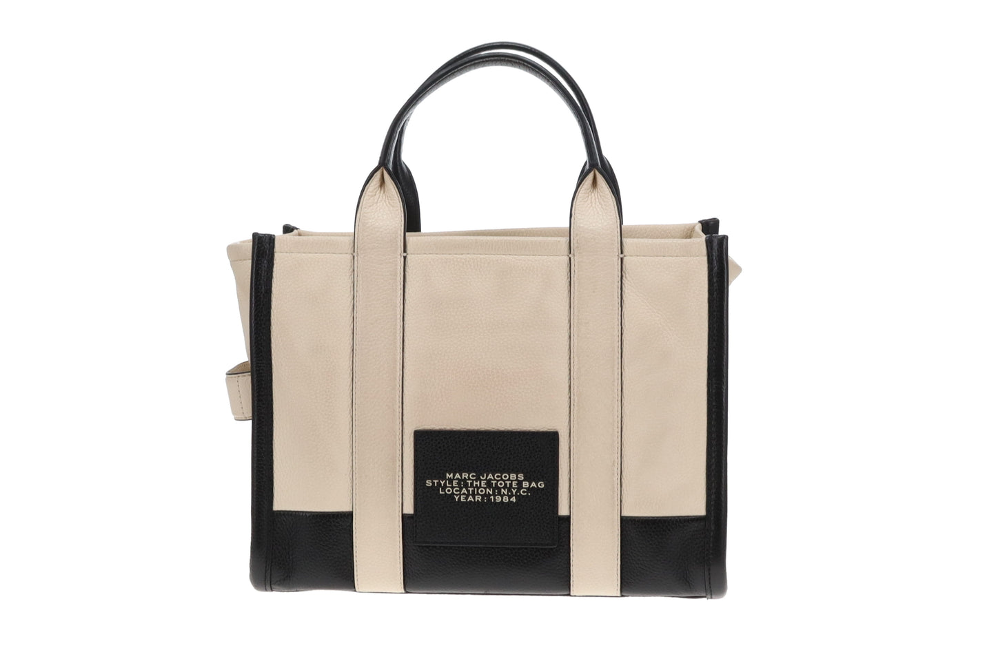 Marc Jacobs The Tote Bag Medium Cream/Black Leather