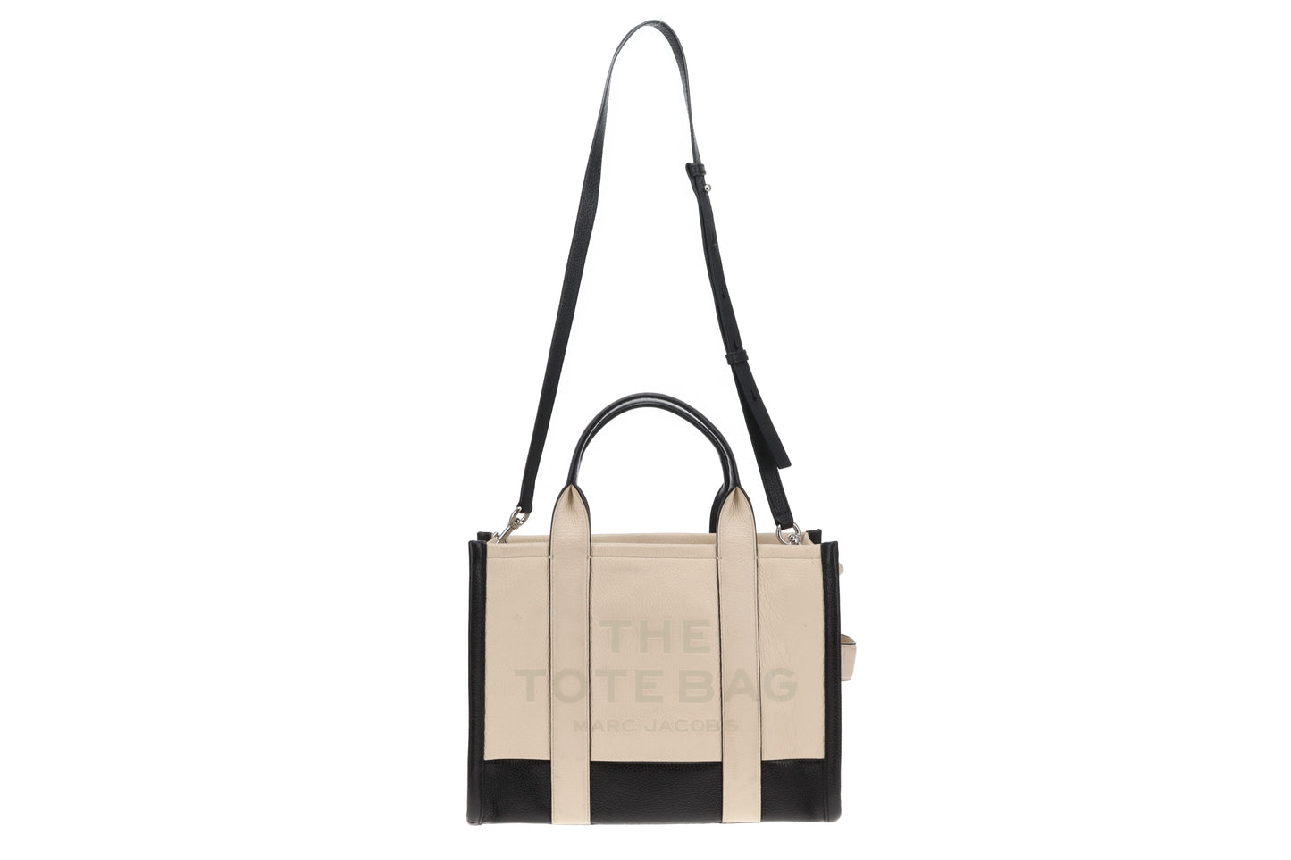 Marc Jacobs The Tote Bag Medium Cream/Black Leather
