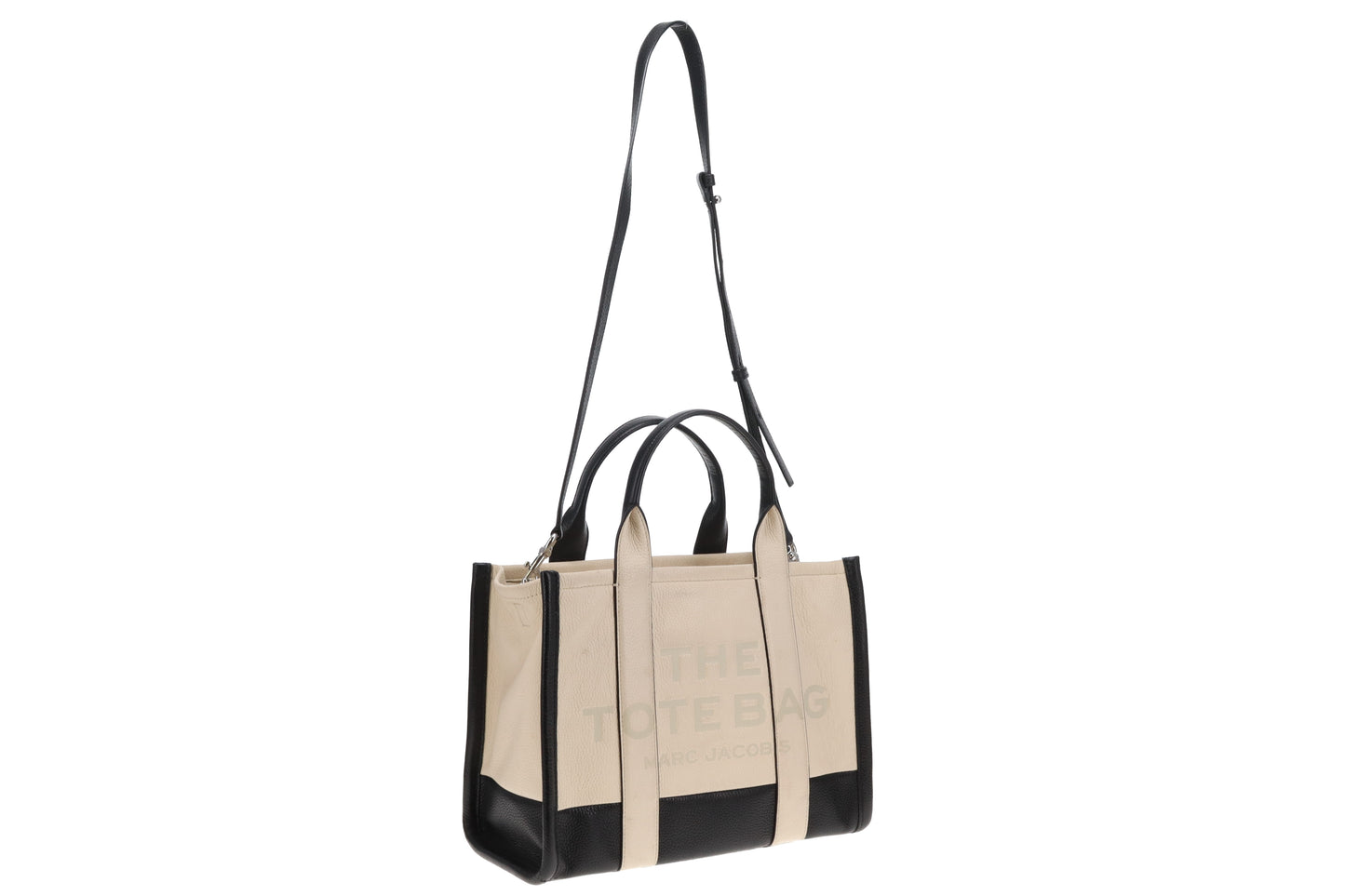 Marc Jacobs The Tote Bag Medium Cream/Black Leather
