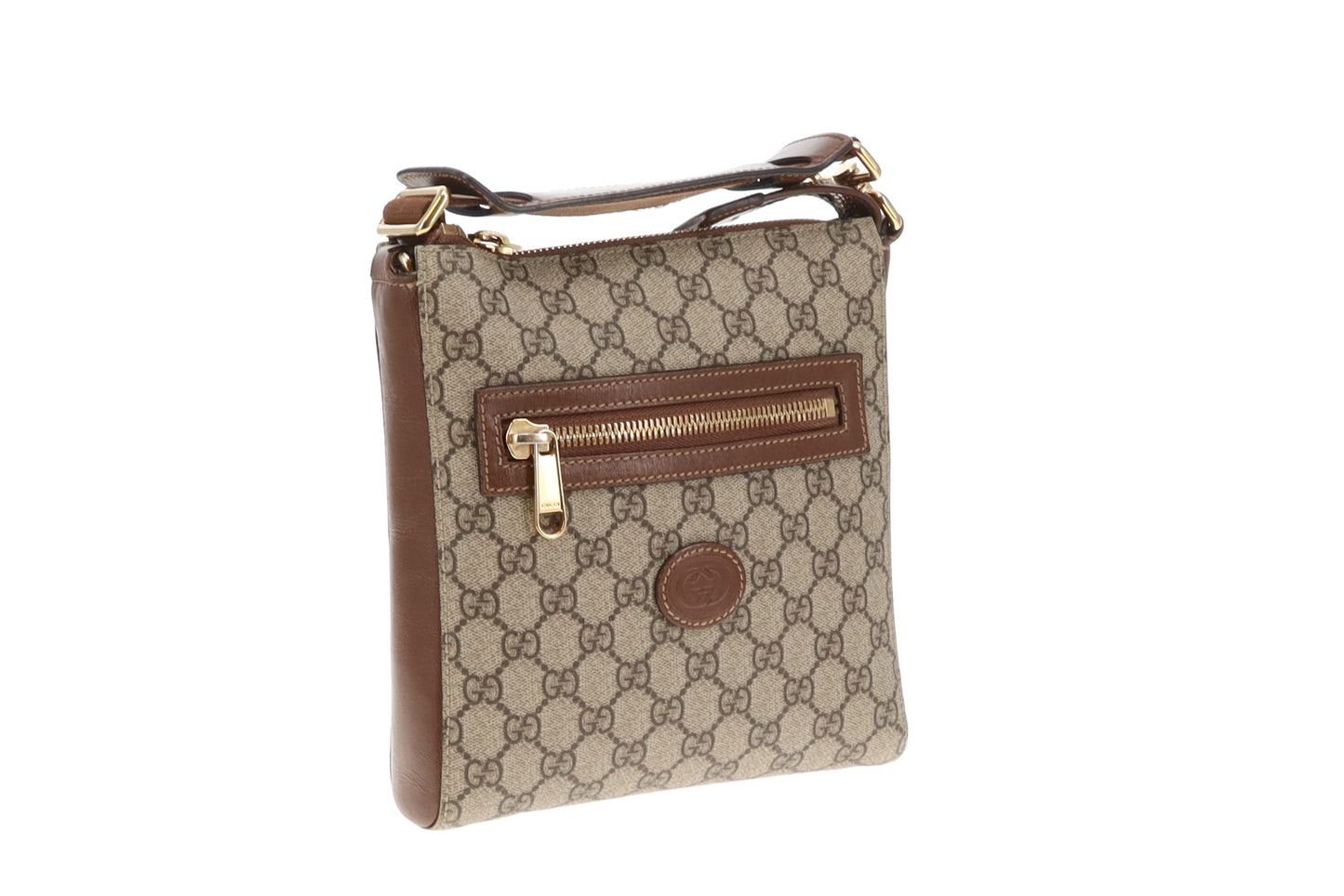 Gucci GG Supreme Small Messenger Bag Brown