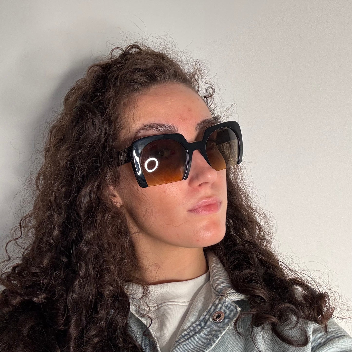 Miu Miu Sunglasses SMU11O Half Rim Black