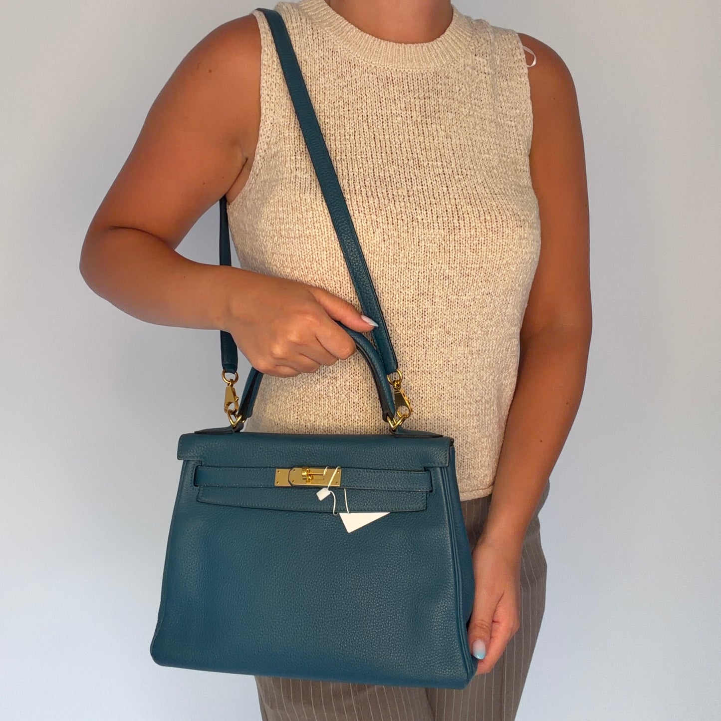 Hermes Kelly Retourne 28 Bleu Izmir Togo GHW 2013